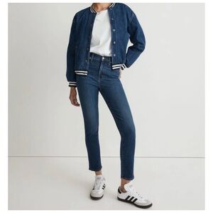 NWOT Madewell Petite Mid-Rise Stovepipe Jeans Brentside Wash Sz 32 Petite